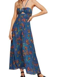 Free People One Step Ahead Maxi Dress Sz M Boho Flowy Beach Festival